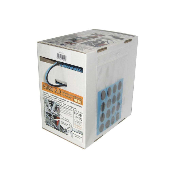 Rollo de 10 metros de cable de luz FASI con funda autoadhesiva azul