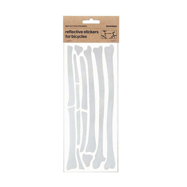 Kit pegatinas reflectantes para bicicleta bookman huesos blanco