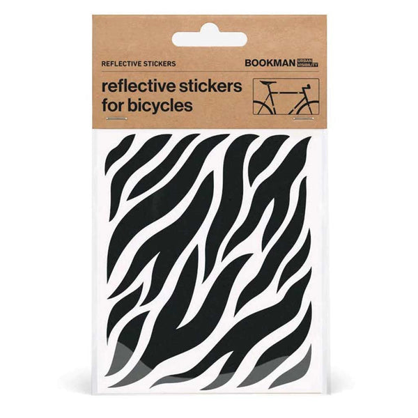 Kit pegatinas reflectantes para bicicleta Bookman Zebra negra