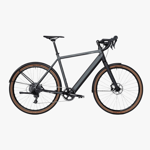 Bicicleta eléctrica de Gravel Coboc Torino Tour Giro Grey-Atlas Black