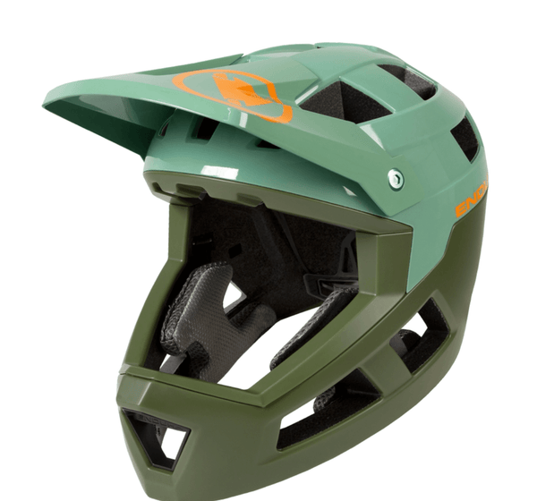 SingleTrack Full Face Helmet - Olive Green
