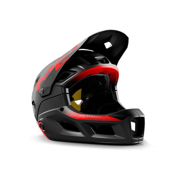 CASCO MET PARACHUTE MCR MIPS NEGRO/ROJO MATE BRILLO