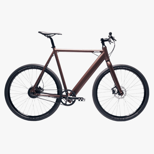 Bicicleta eléctrica Urbana Coboc Brooklyn FAT Jugla-Brown matte-metallic