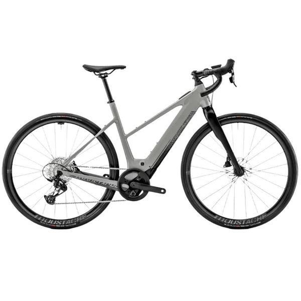 Bicicleta eléctrica de Gravel Moustache Dimanche 28.4 2024 Pebble Grey Glossy