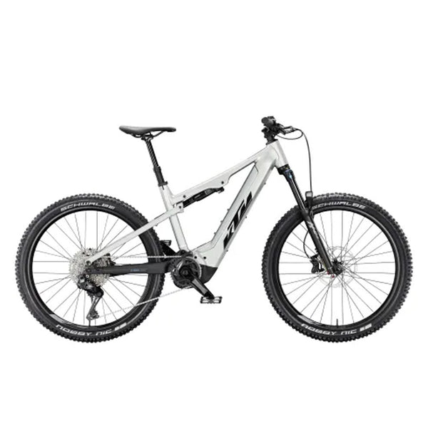 Bicicleta eléctrica KTM MACINA LYCAN 772 DI2 STARLIGHT SILVER+MATT BLACK