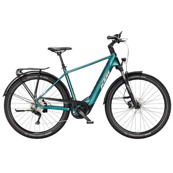 Bicicleta eléctrica de Trekking KTM Macina Gran 820 H Green Purple Flip Matt